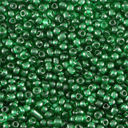 Glasperlen rocailles 11/0 (2mm) Transparent agata green